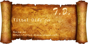 Tittel Diána névjegykártya